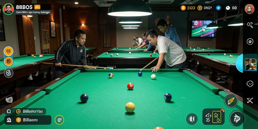 Antarmuka <strong>88BOS</strong> yang menawan dan intuitif untuk permainan Billiard.