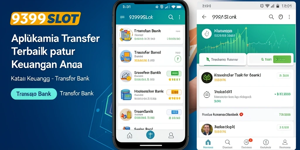 Tampilan antarmuka aplikasi Transfer Bank 9399SLOT yang user-friendly.