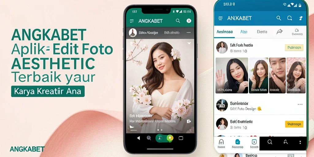 Antarmuka intuitif ANGKABET dengan efek edit foto aesthetic.