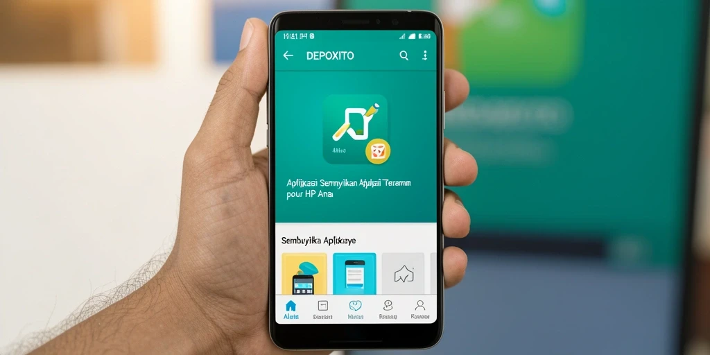Antarmuka DEPOXITO yang sederhana dan modern saat menyembunyikan aplikasi.