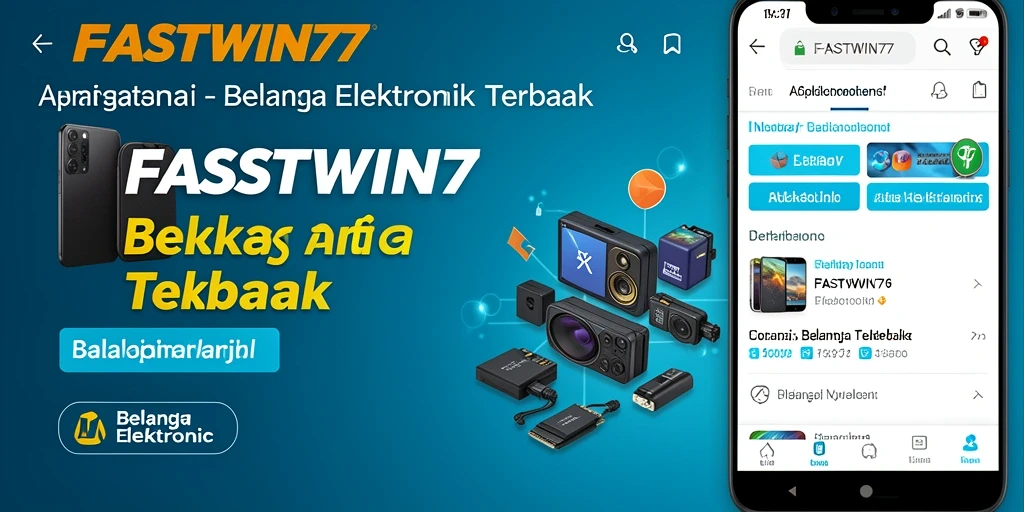 Tampilan utama FASTWIN77 yang menampilkan kategori produk elektronik.