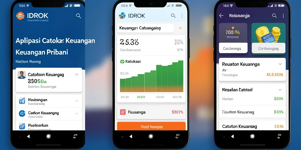 Tampilan antarmuka <strong>IDROK</strong> yang intuitif dan mudah digunakan untuk mencatat keuangan.