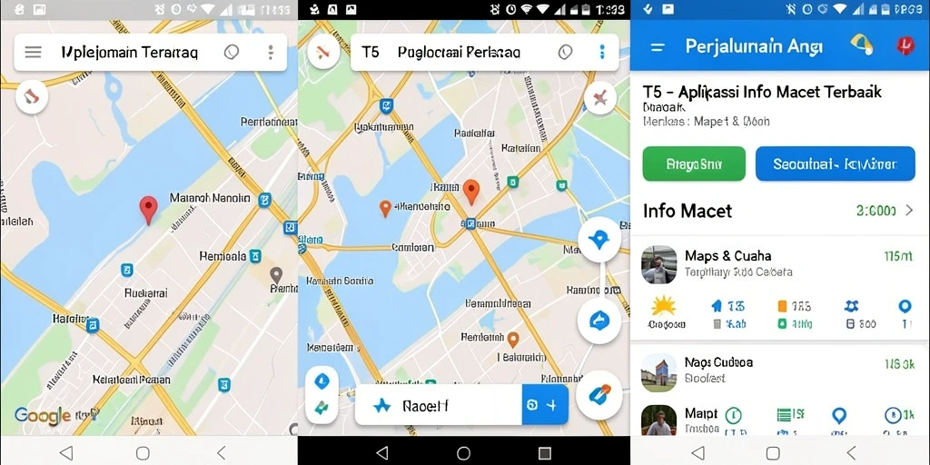 Antarmuka aplikasi T6 menampilkan informasi lalu lintas secara jelas dan mudah dipahami.