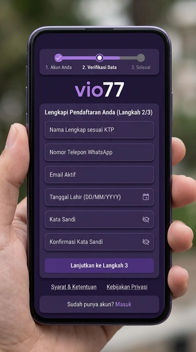 Cara Mudah Registrasi Akun Baru di vio77